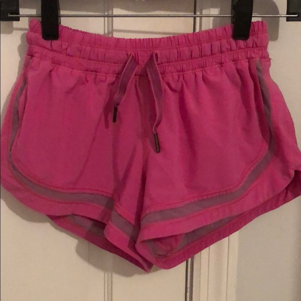 Pink lululemon shorts